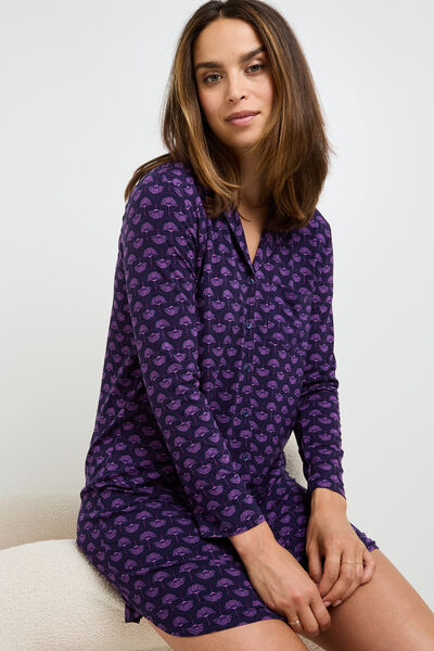 Chemise de nuit manches longues MULTICO ROSE