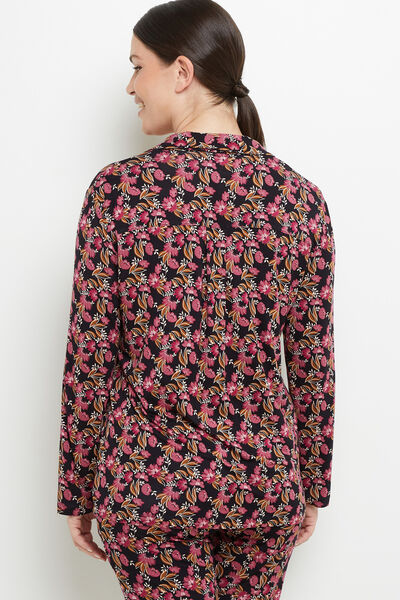 CAMILLE VESTE VISCOSE MULTICO NOIR