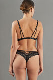 APHRODITE TANGA TULLE BRODE NOIR