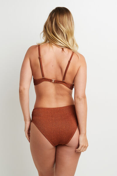 MAGMA MAILLOT DE BAIN CULOTTE HAUTE MARRON
