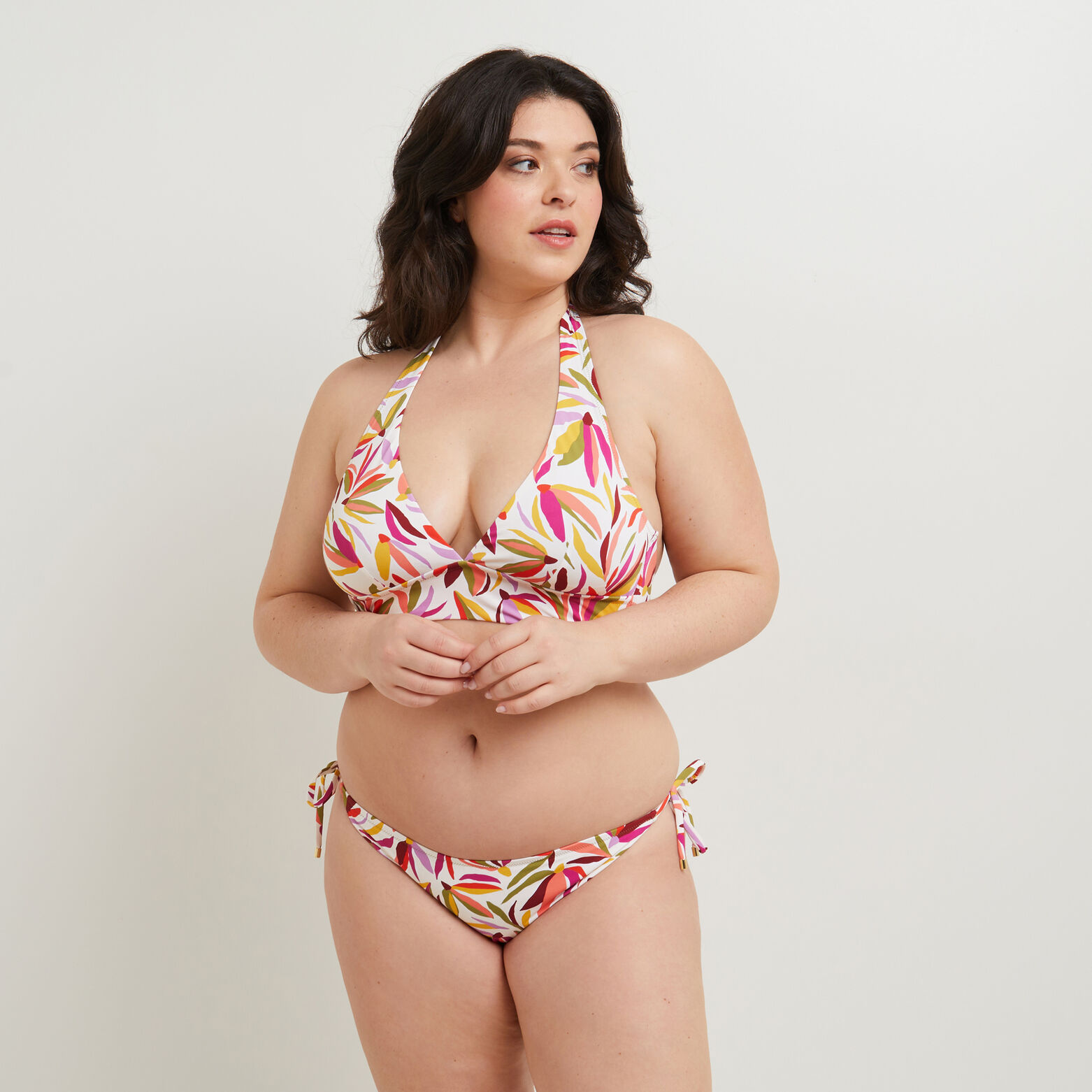 MAYA MAILLOT DE BAIN CULOTTE MINI MULTICO BLANC