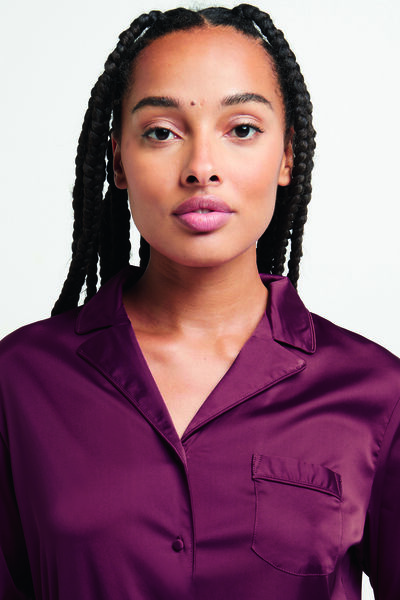 VESTE SATIN ROUGE
