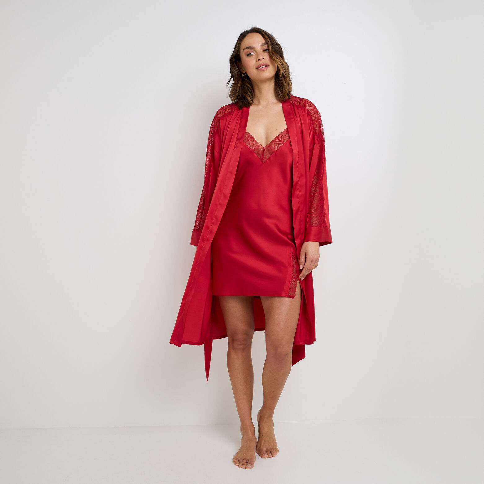 FEMME KIMONO ROUGE