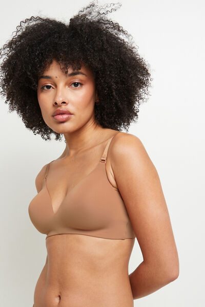 SOUTIEN-GORGE SANS ARMATURES AMPLI MICROFI PEAU BRONZEE