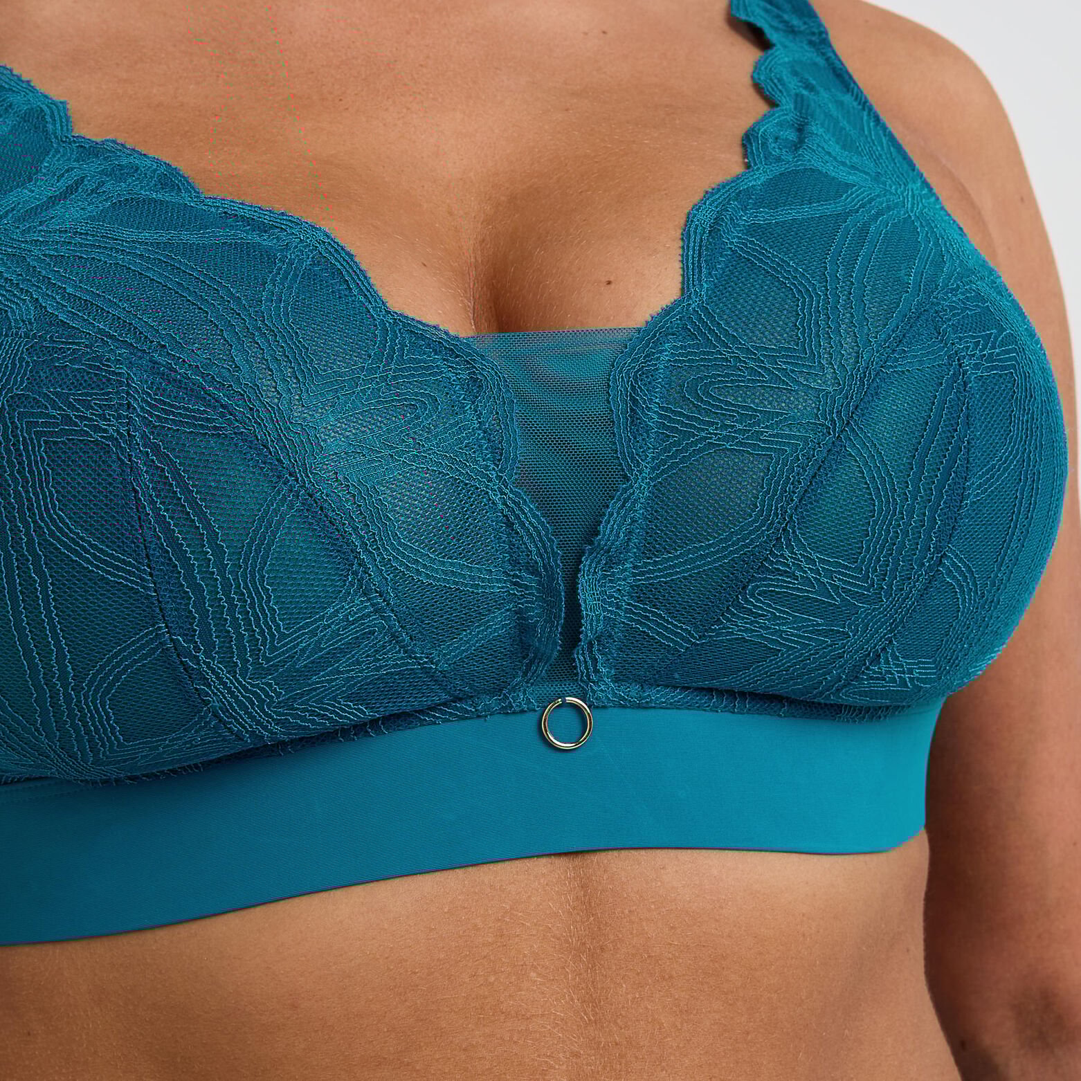 DEBORAH SOUTIEN-GORGE SANS ARMATURES GRANDE TAILLE TURQUOISE