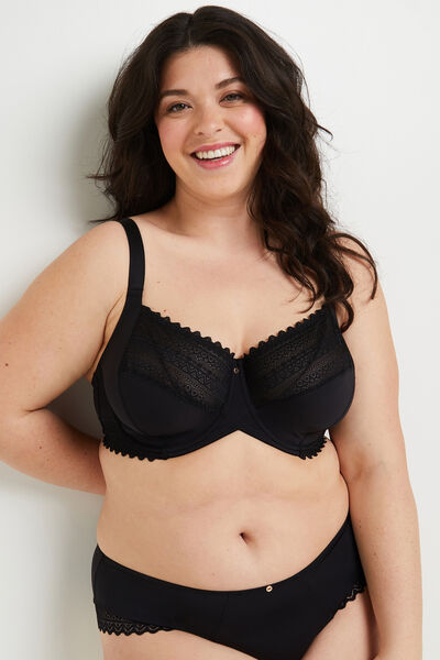 SOUTIEN-GORGE EMBOITANT GRANDE TAILLE MICROF NOIR