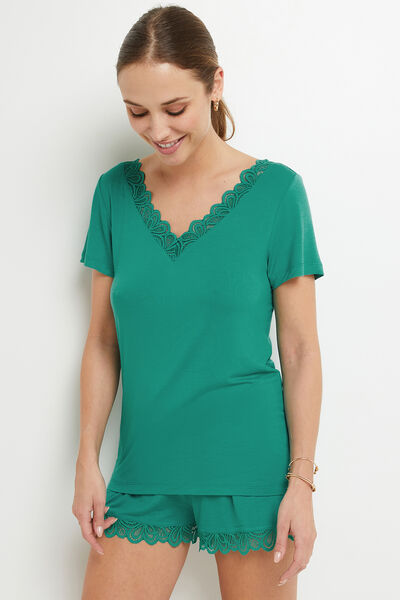 SYARA TEE SHIRT MANCHES COURTES VERT