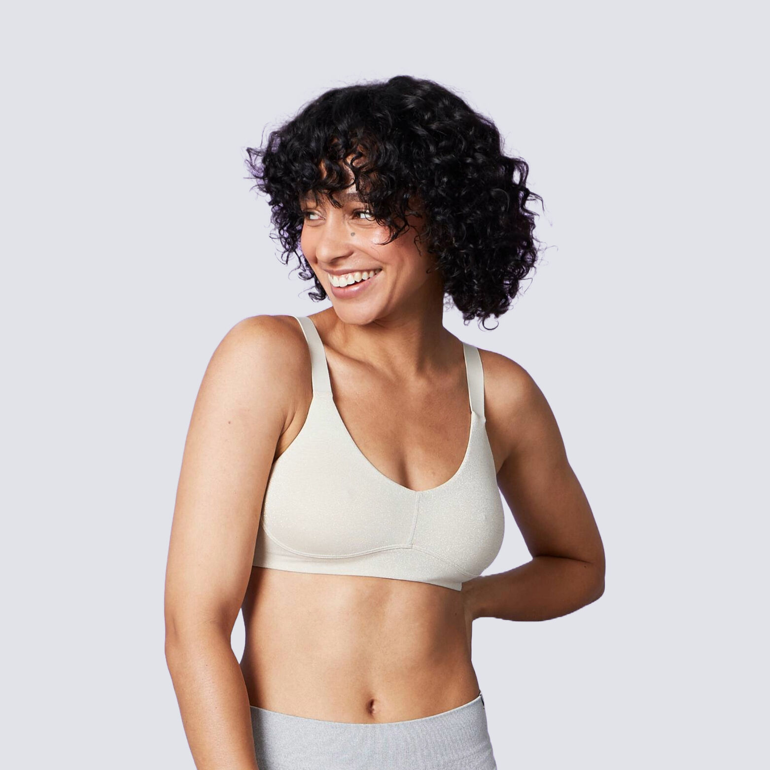 GLOW BRASSIERE PAILLETEE SABLE