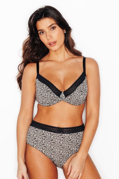 INFINITY SOUTIEN-GORGE EMBOITANT COTON MULTICO NOIR