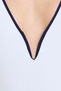 NUCCIA MAILLOT DE BAIN 1 PIECE TRIANGLE ECRU