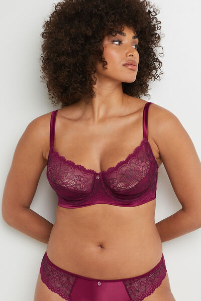 BALI SOUTIEN-GORGE EMBOITANT DENTELLE BORDEAUX