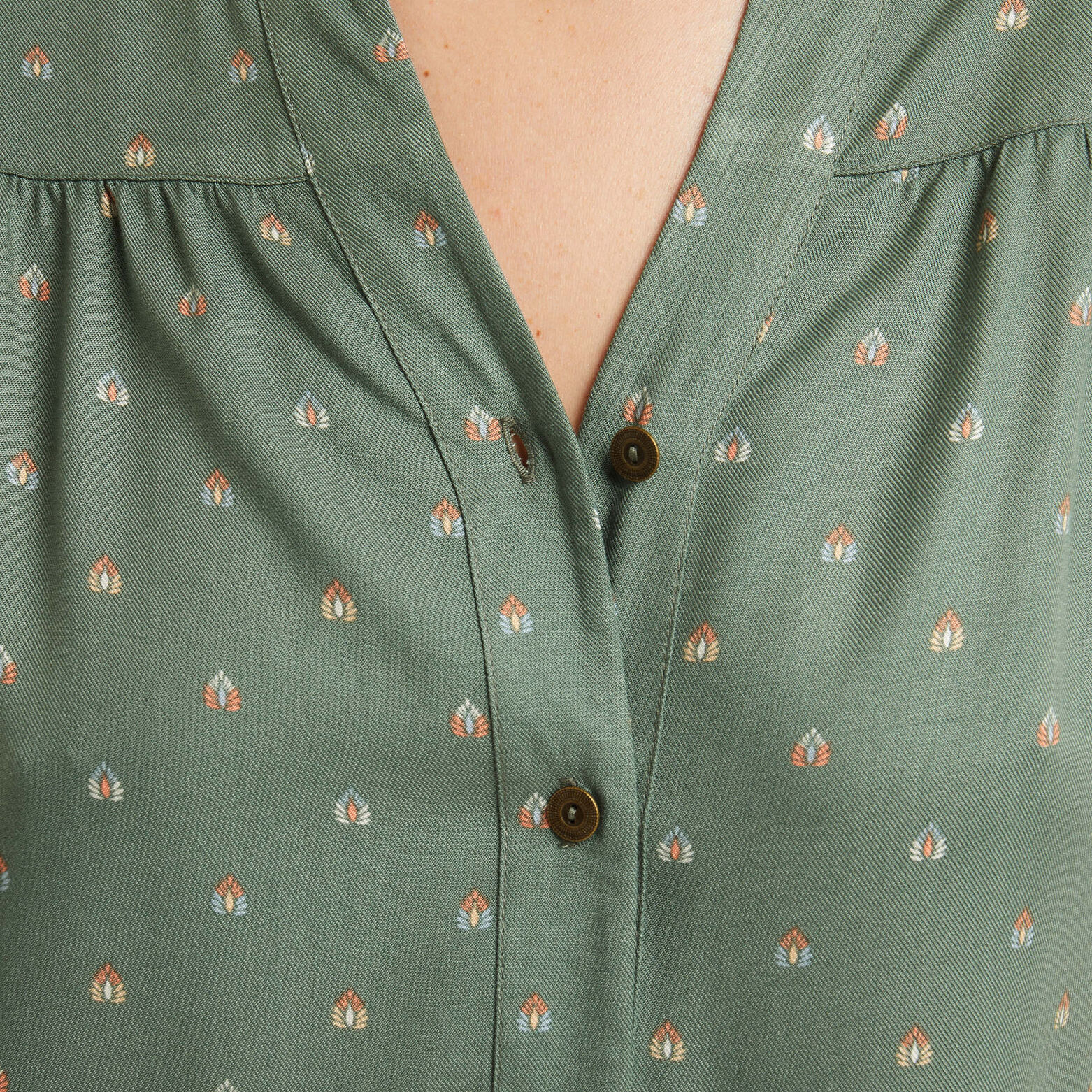 DAISY CHEMISE IMPRIMEE MULTICO VERT