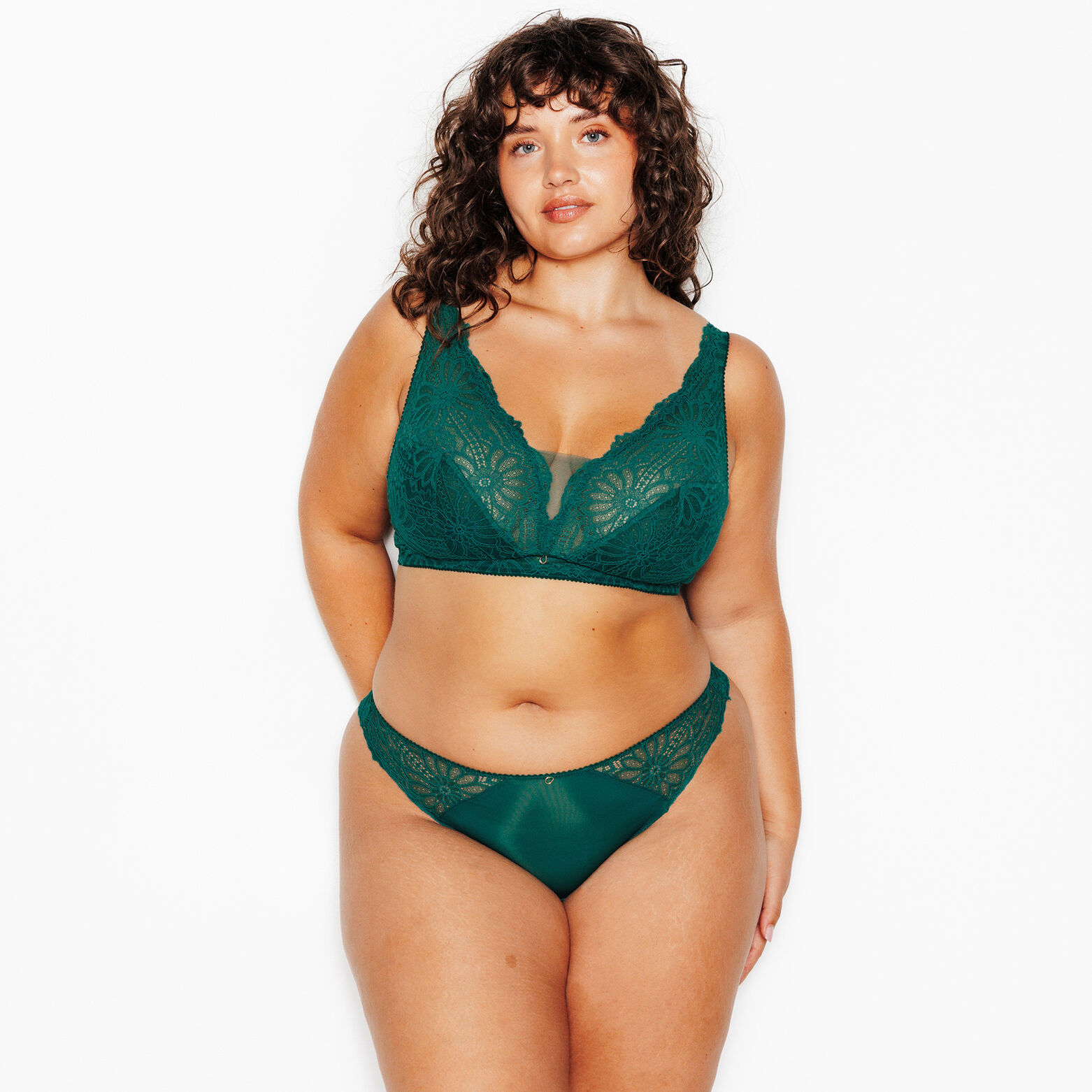 JANNEL TANGA DENTELLE VERT FONCE