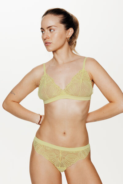 SOUTIEN-GORGE SANS ARMATURES TRIANGLE JAUNE