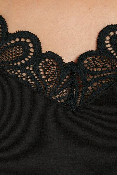 TEE SHIRT MANCHES COURTES NOIR