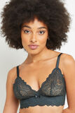 DENTELLE SOUTIEN-GORGE SANS ARMATURES ANTHRACITE
