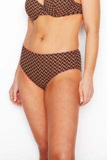PHENIX MAILLOT DE BAIN CULOTTE HAUTE MULTICO MARRON