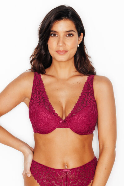 ISADORA SOUTIEN-GORGE AMPLIFORME FOULARD BORDEAUX