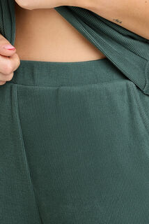 Ensemble FLOREAL pétrole tee-shirt manches longues & pantalon
