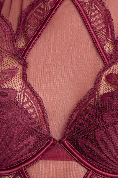 BODY AMPLIFORME DENTELLE BORDEAUX