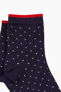 COCCINELLE CHAUSSETTES POIS MULTICO BLEU