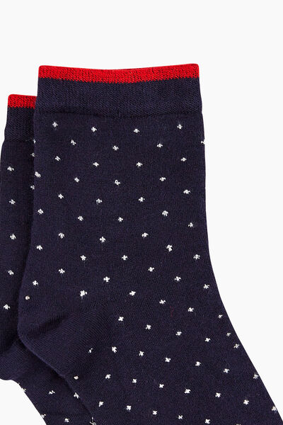 CHAUSSETTES POIS MULTICO BLEU