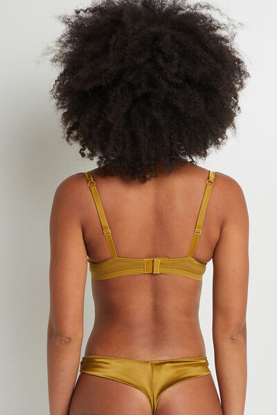 SOUTIEN-GORGE PUSH UP TULLE BRODE JAUNE