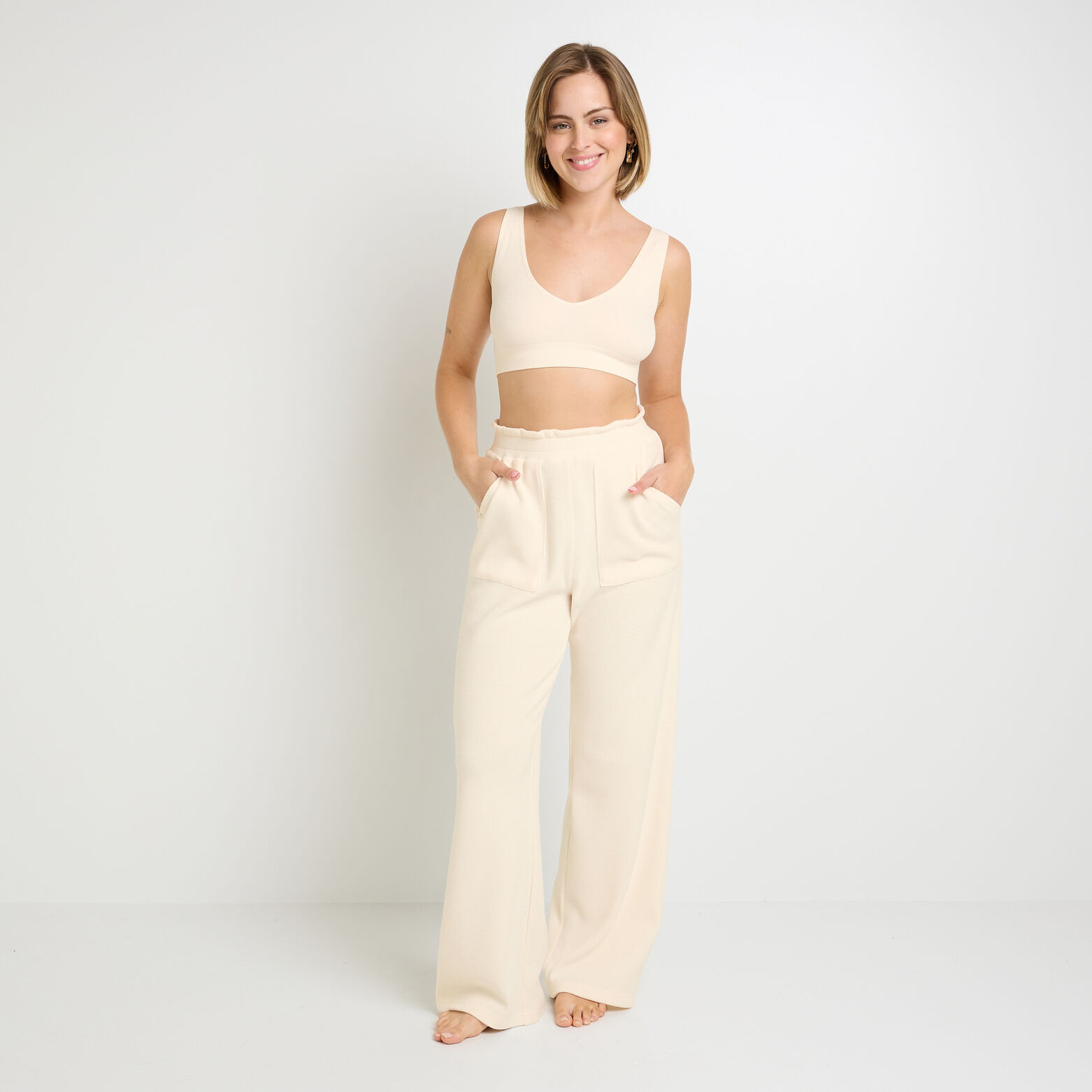 FAIENCE Pantalon de pyjama ECRU