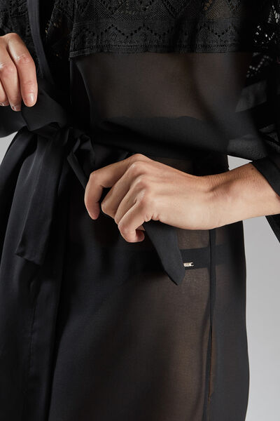 CASSY DESHABILLE MOUSSELINE NOIR