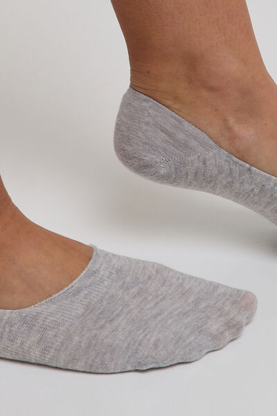 LOT DE 3 PAIRES DE SOCQUETTES COTON GRIS