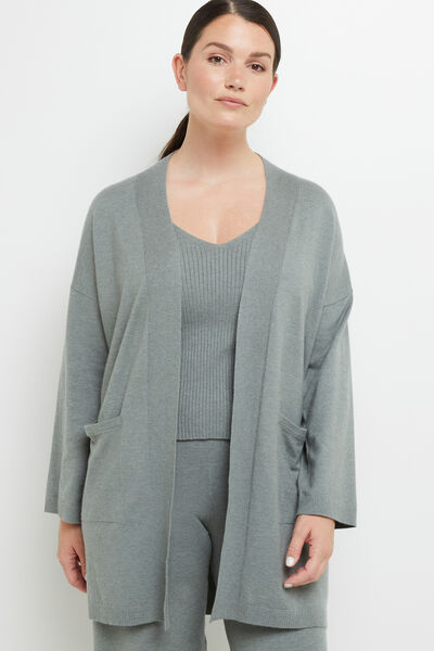 CAFE CARDIGAN VISCOSE KAKI