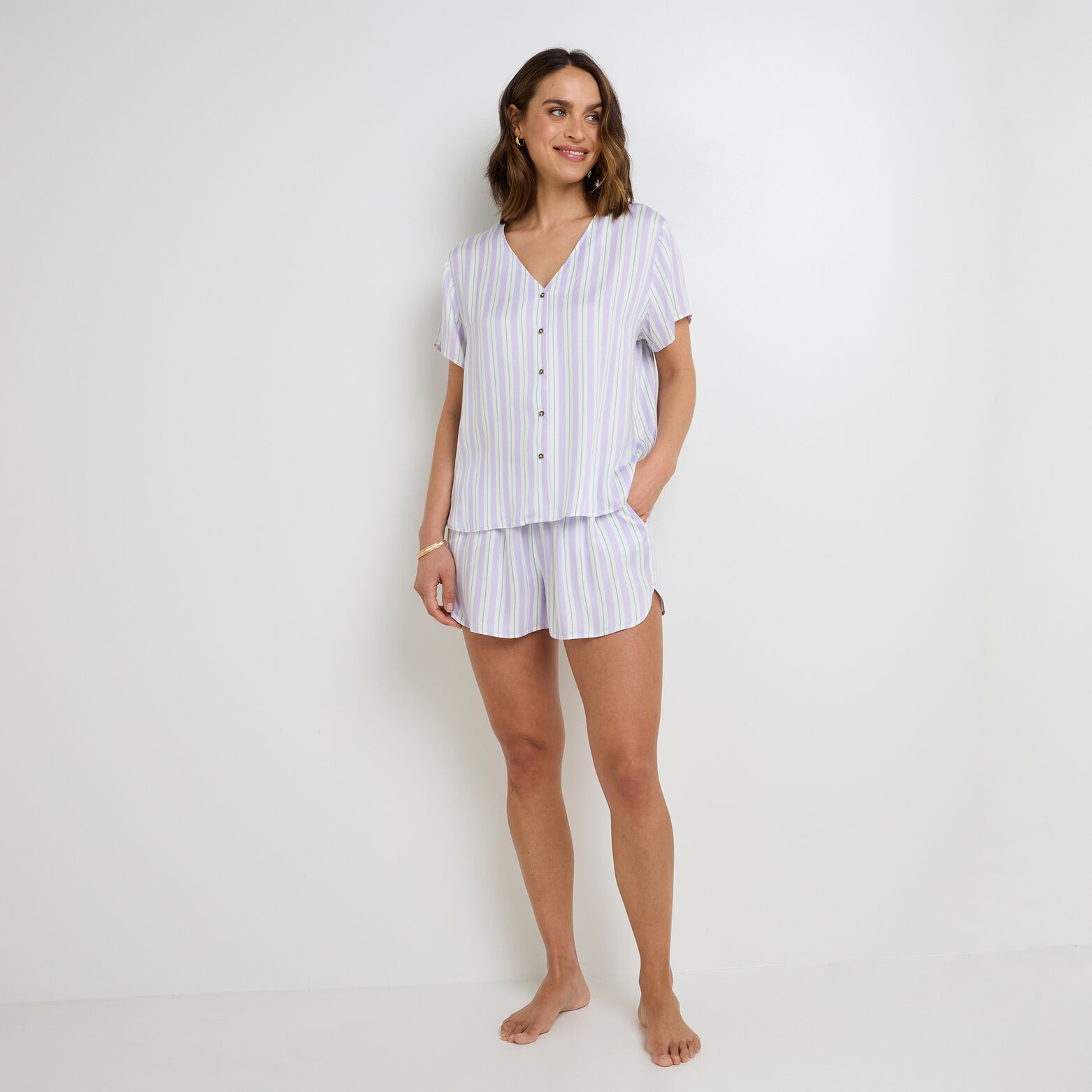 GABRIELLE PYJAMA 2 PIECES MULTICO VIOLET