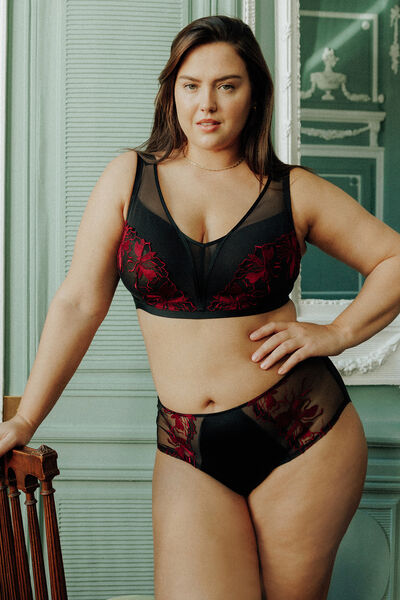 AZUR+ SOUTIEN-GORGE SANS ARMATURES MULTICO NOIR