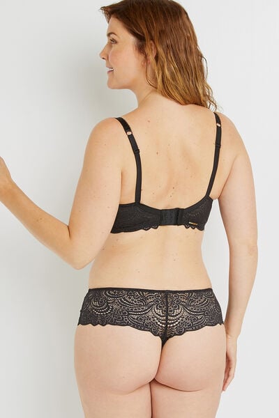 DENTELLE SHORTY STRING DENTELLE NOIR