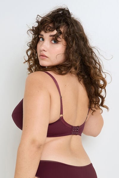 HELLO soutien-gorge emboitant dentelle BORDEAUX