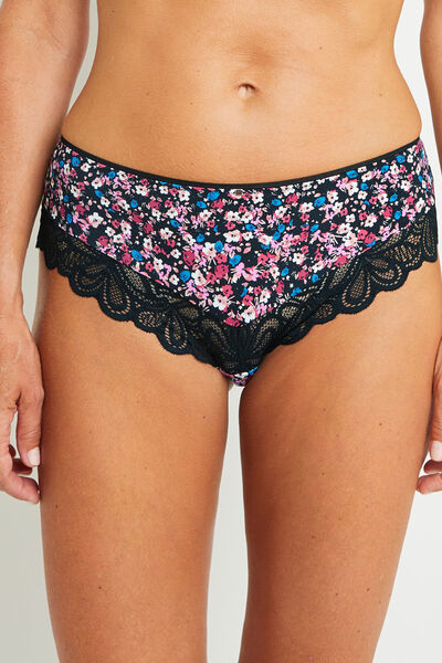 SHORTY MICROFIBRE NOIR/ROSE