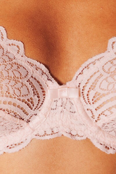 SOUTIEN-GORGE EMBOITANT DENTELLE POUDRE
