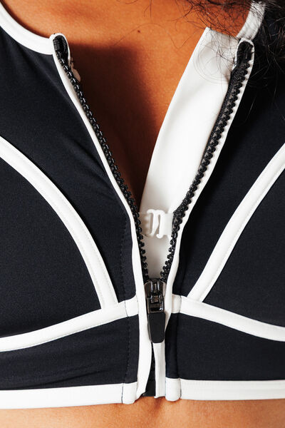 JIM BRASSIERE DE BAIN SPORT MULTICO NOIR