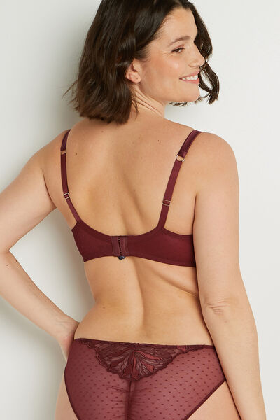 VAMP SOUTIEN-GORGE CORBEILLE TULLE BRODE MARRON