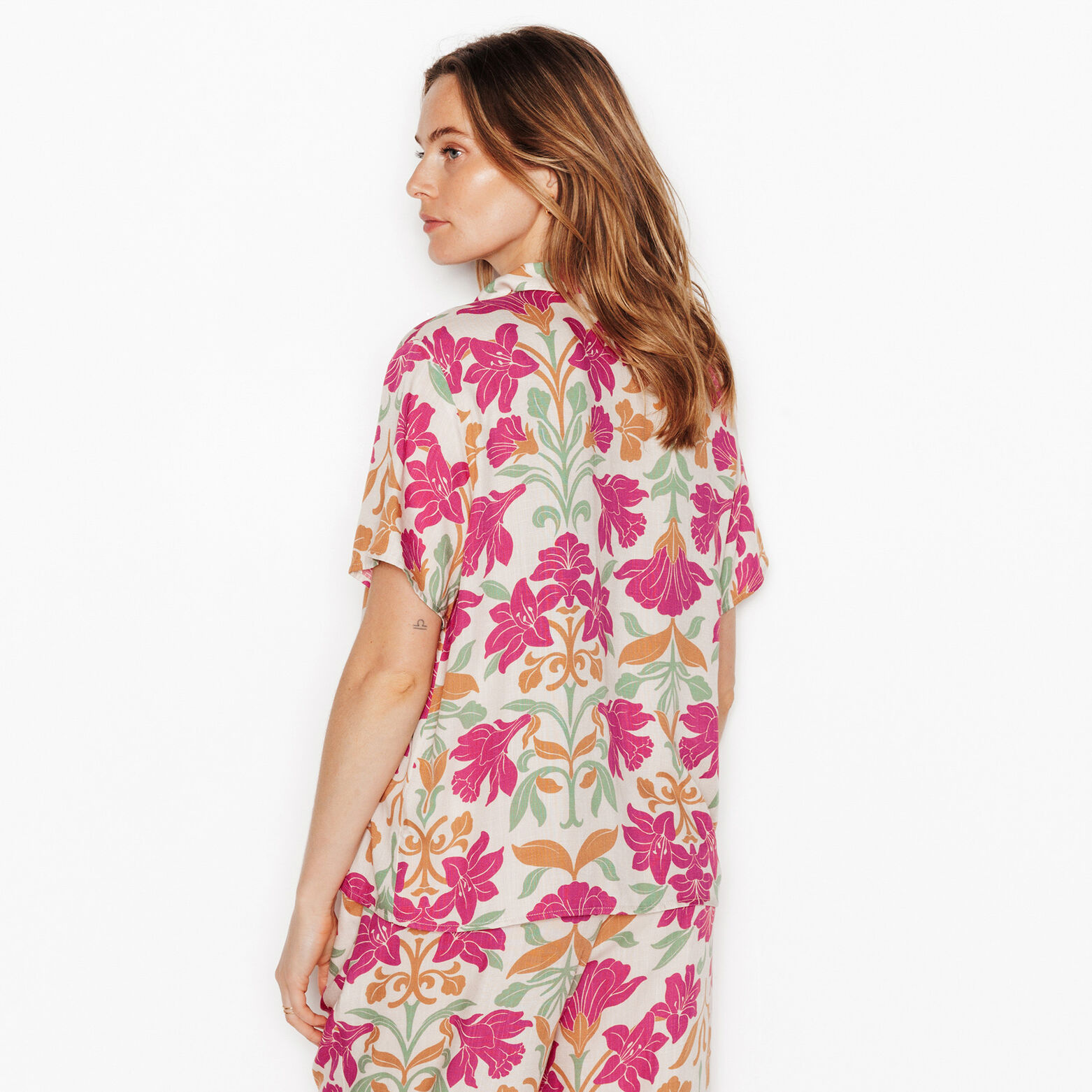 JUILLET CHEMISE MANCHES COURTES MULTICO ROSE