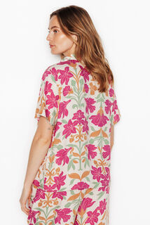 JUILLET CHEMISE MANCHES COURTES MULTICO ROSE