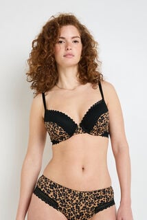 DOUCE SOUTIEN-GORGE AMPLIFORME MICROFIBRE MULTICO NOIR