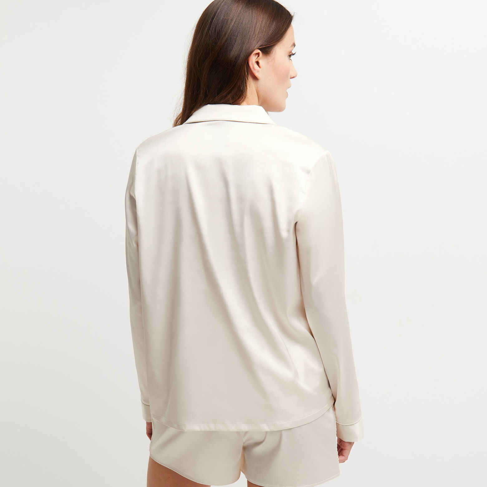 CHIMENE VESTE SATIN  BLANC
