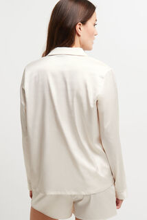 CHIMENE VESTE SATIN  BLANC