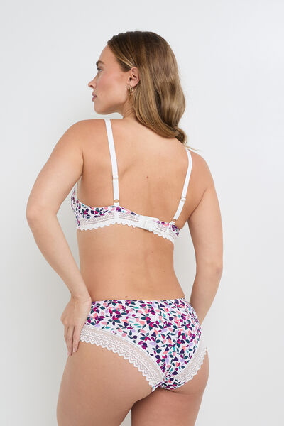 SHORTY MICROBIBRE MULTICO BLANC