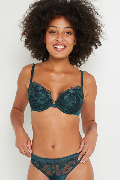 SOUTIEN-GORGE PUSH UP TULLE BRODE CANARD