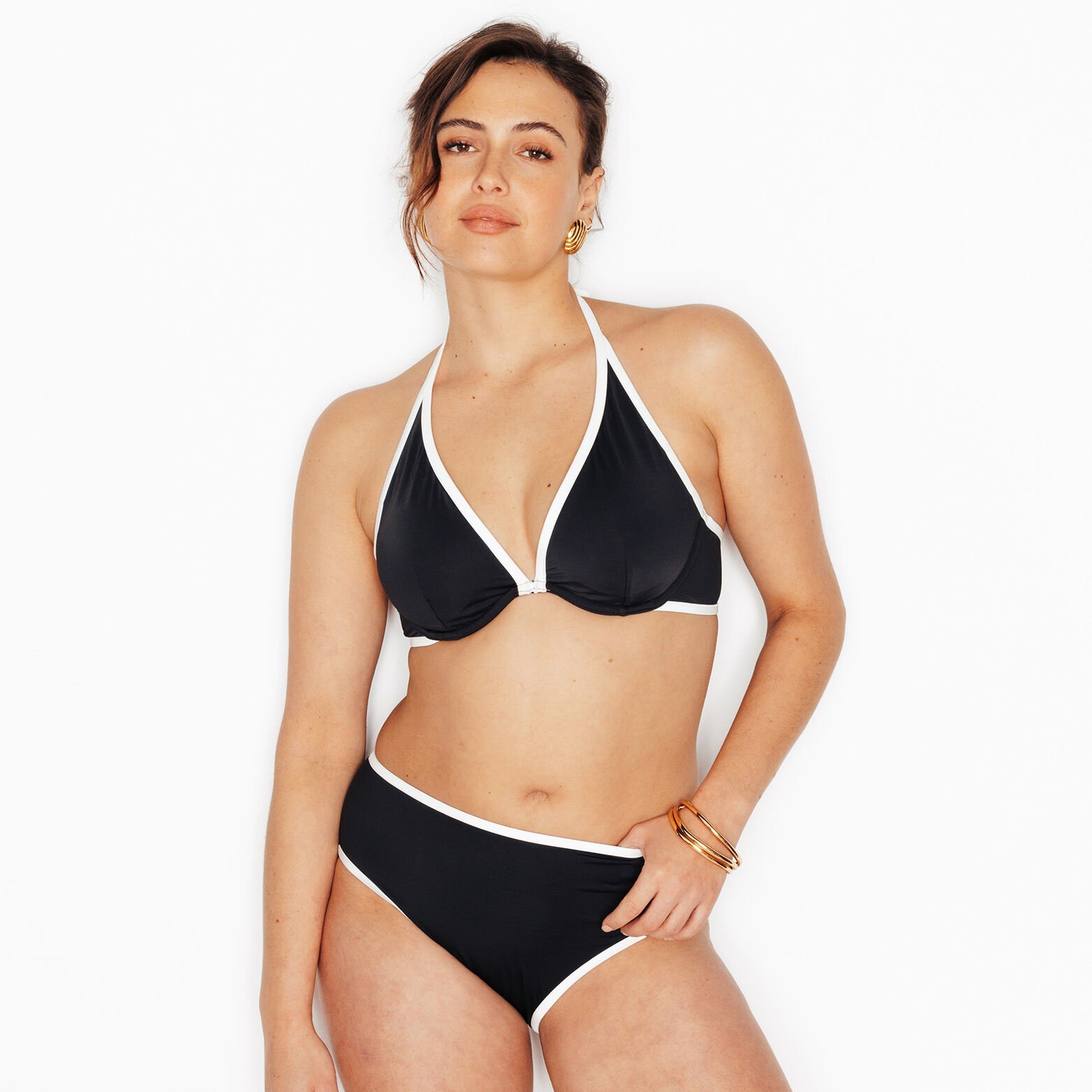 NOELI Maillot de bain triangle plunge NOIR