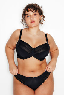 DOUCE SOUTIEN-GORGE EMBOITANT GRANDE TAILLE MICROF NOIR