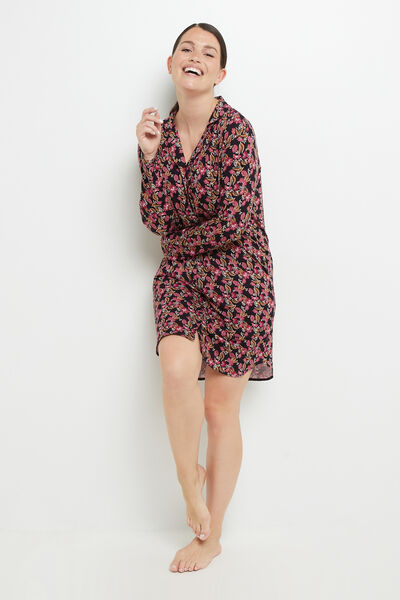 CAMILLE LIQUETTE MANCHES LONGUES VISCOSE MULTICO NOIR