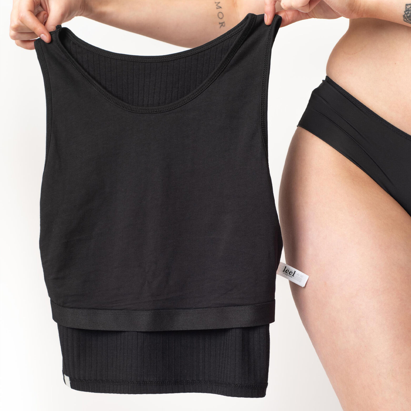 DALIE CROP TOP BRASSIERE INTEGREE NOIR